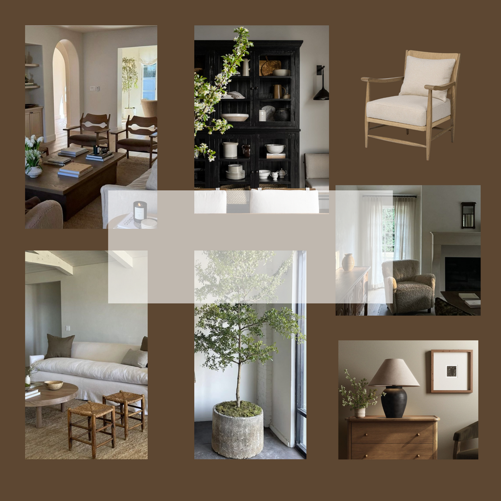 transitional living and dining room interior design project by gathered oak design build 