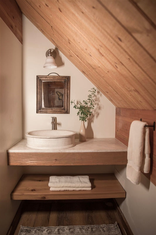 Rustic Modern Tahoe Truckee Bathroom Design 