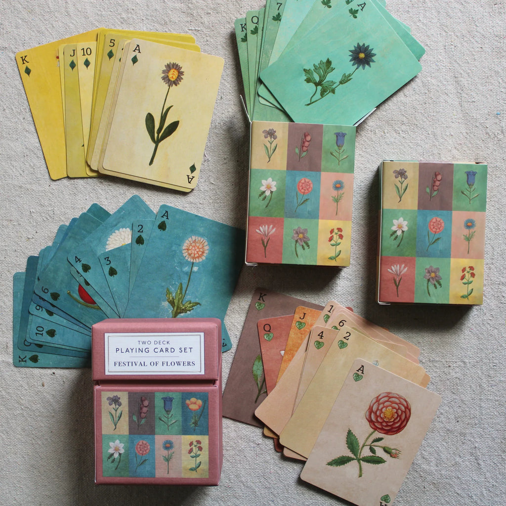 unique floral playing cards