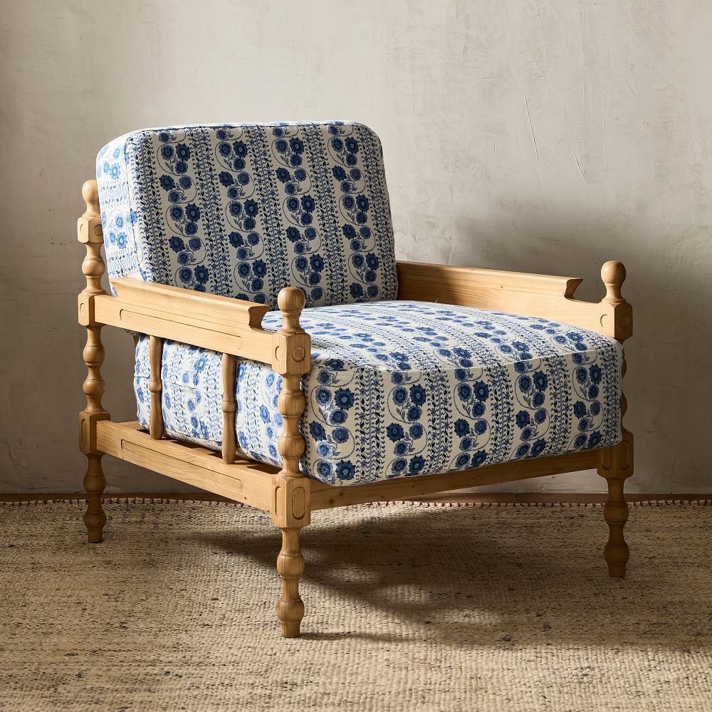 Vintage Floral Chair- English Interior Design